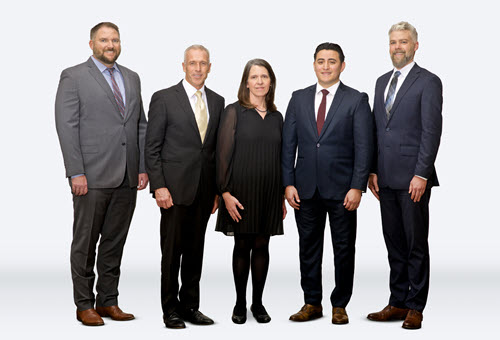 The Commercial Banking Team of Woodforest National Bank in North Dallas (pictured from left to right): Christopher (JT) Thompson, Sr. Vice President, Relationship Manager; William (Bill) Ragle, Executive Vice President, North Dallas Market Executive; Kim Hays, Sr. Vice President, Portfolio Manager; Mark Marquez, Assistant Vice President, Portfolio Manager; Cameron Johnson, Assistant Vice President, Commercial Associate (not pictured: Lee Farr, Sr. Vice President, Relationship Manager).