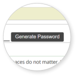 Step 5, select generate password