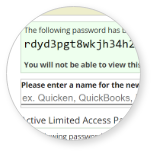 Step 6, your limited access password will display