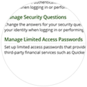 Limited Access Passwords instructions: step 3 - Manage
