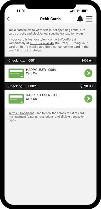 Debit Card Management