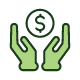 Hands holding money